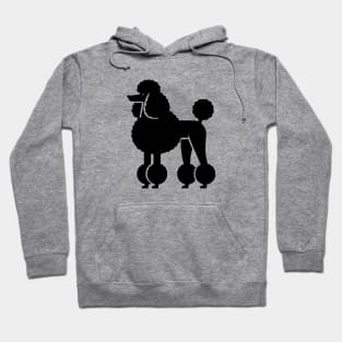 Black Standard Poodle Silhouette Hoodie